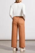Audrey Wide Leg Cropped Pants - Almond