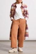 Audrey Wide Leg Cropped Pants - Almond