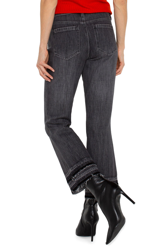 Hannah Cropped Flare Jeans with Let Down Velvet Hem - Hindsdale