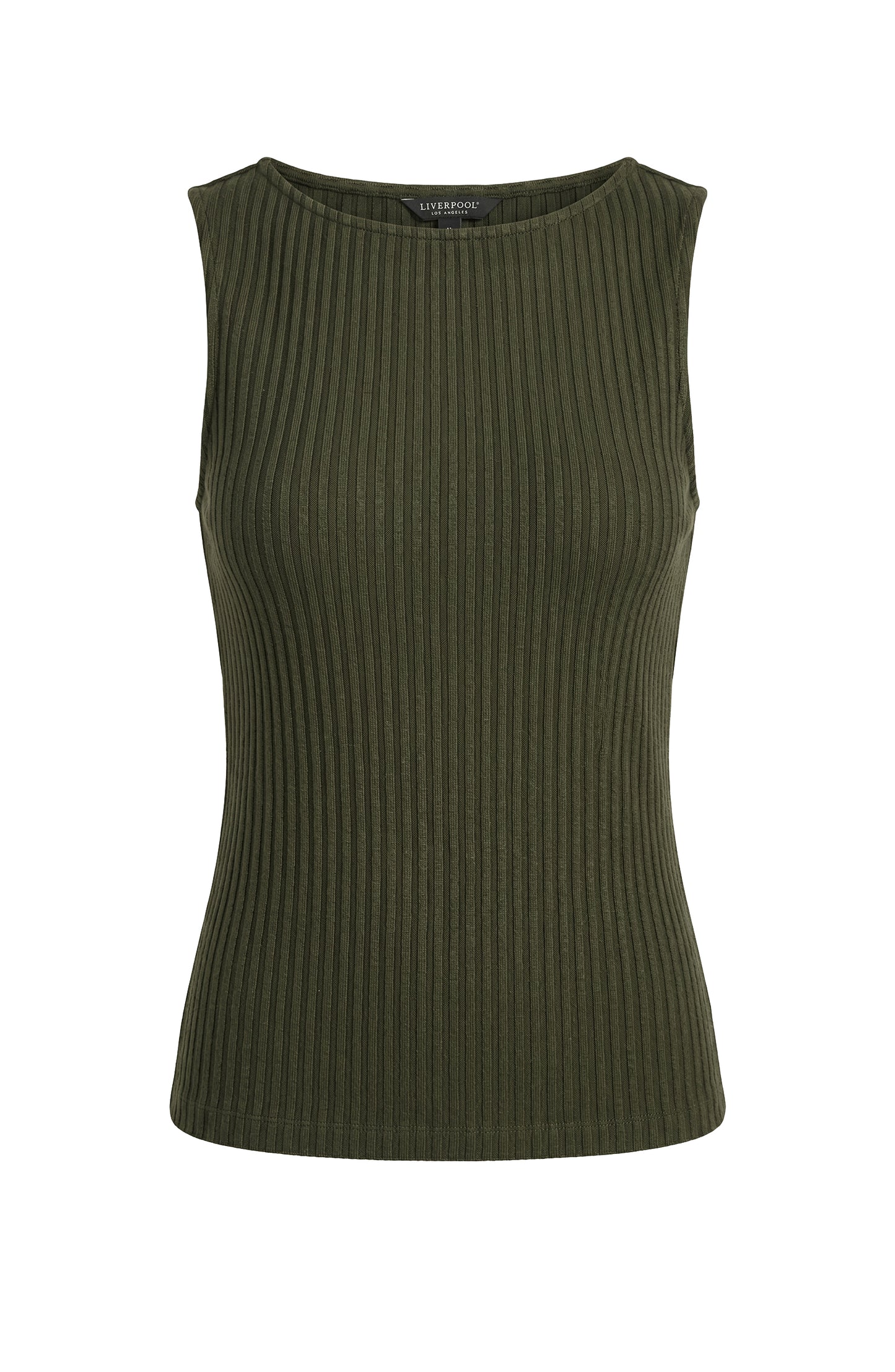 Sleeveless Boat Neck Top - Hunter Green