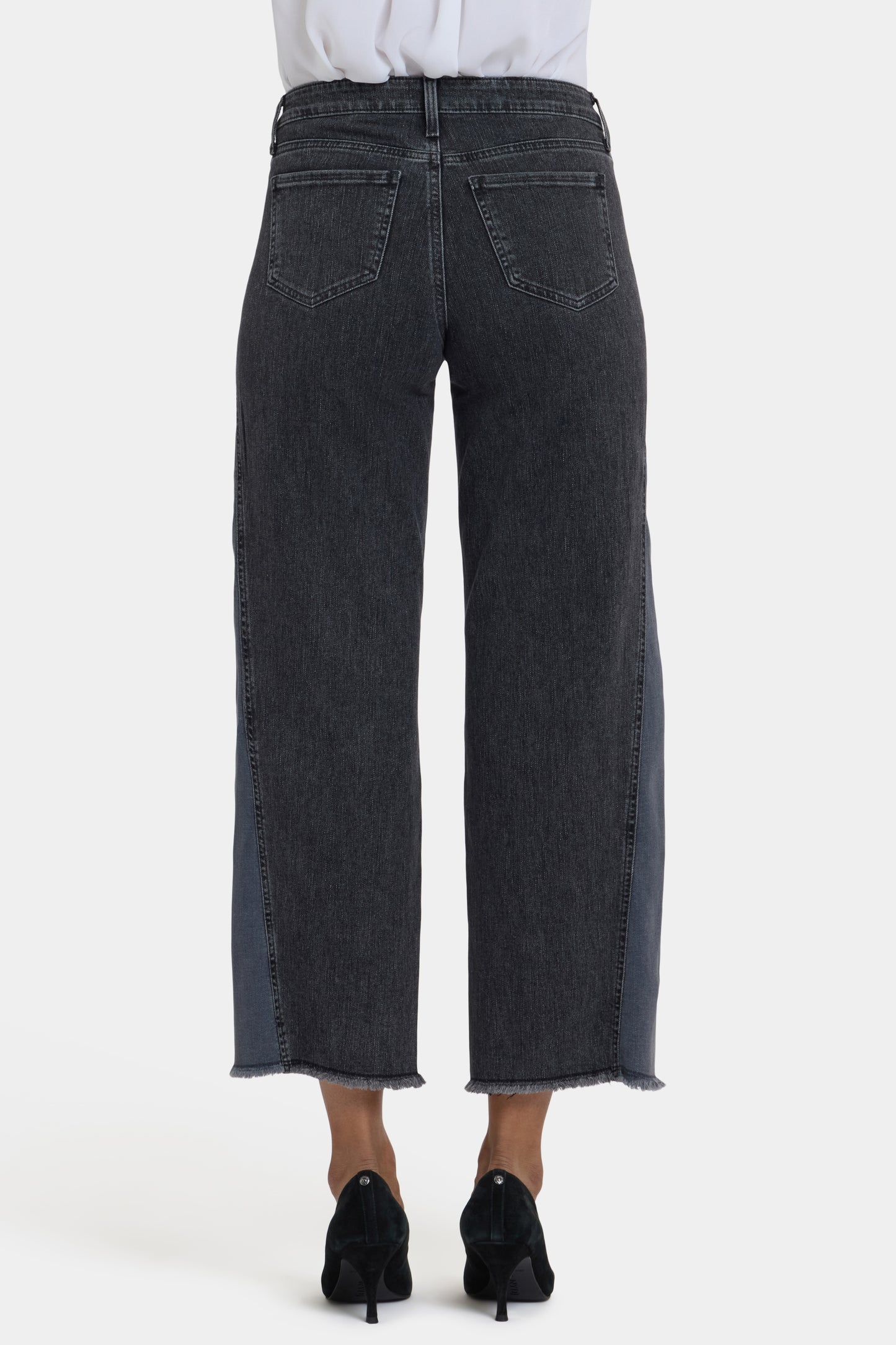 Teresa Wide Leg Jeans with Contrast Side Stripe - Street Shade