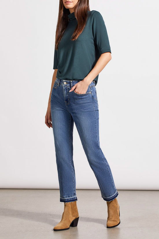 Sophia Microflare Crop Pant - River Blue