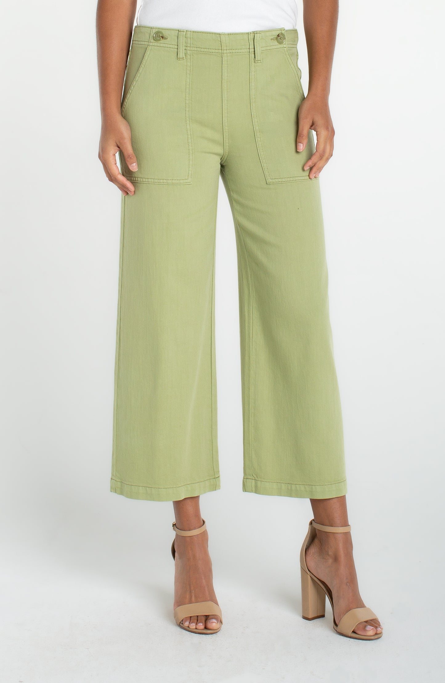 Utility Cropped Wide Leg Pants - Lotus