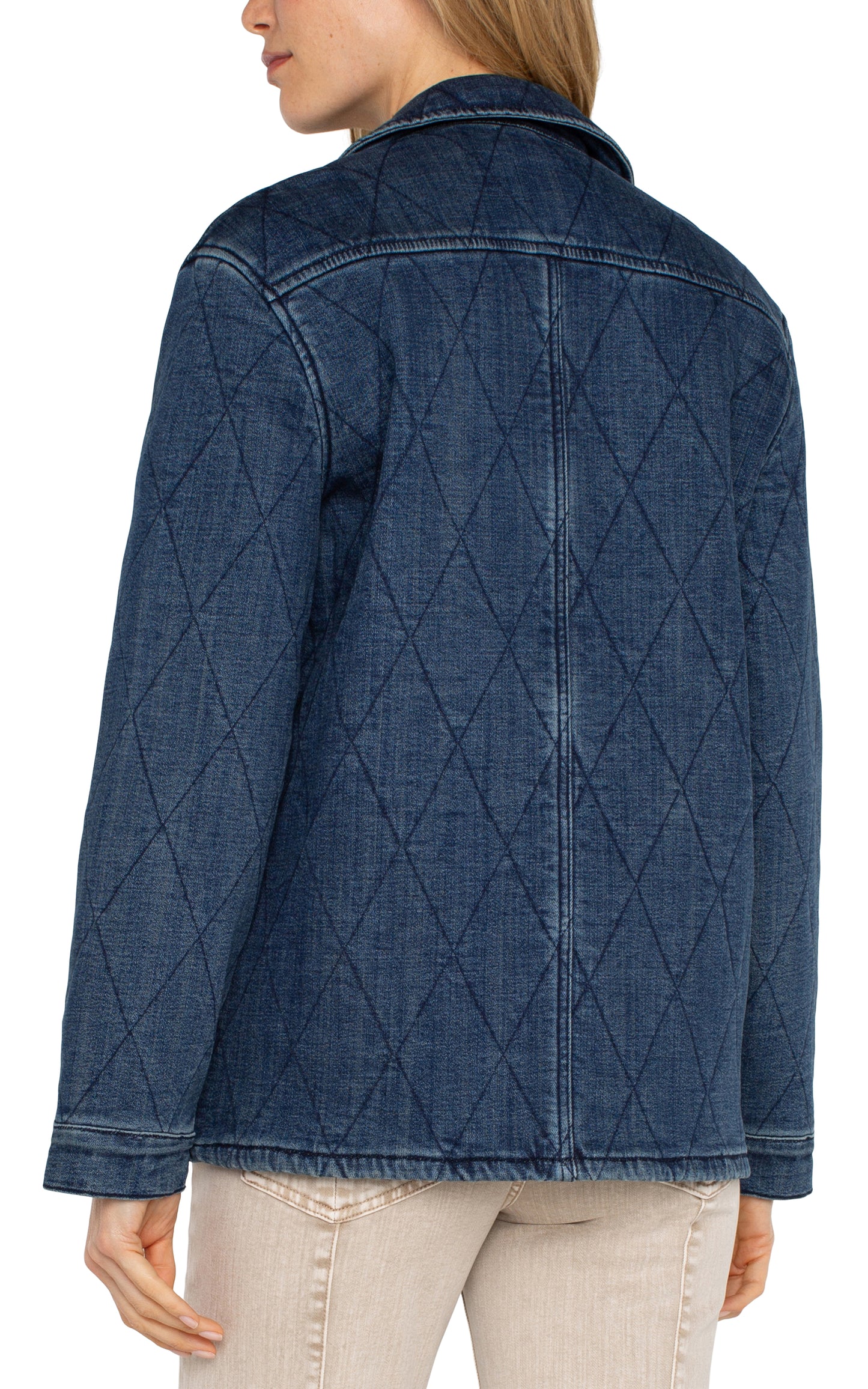 Notch Collar Quilted Jacket - Redlands