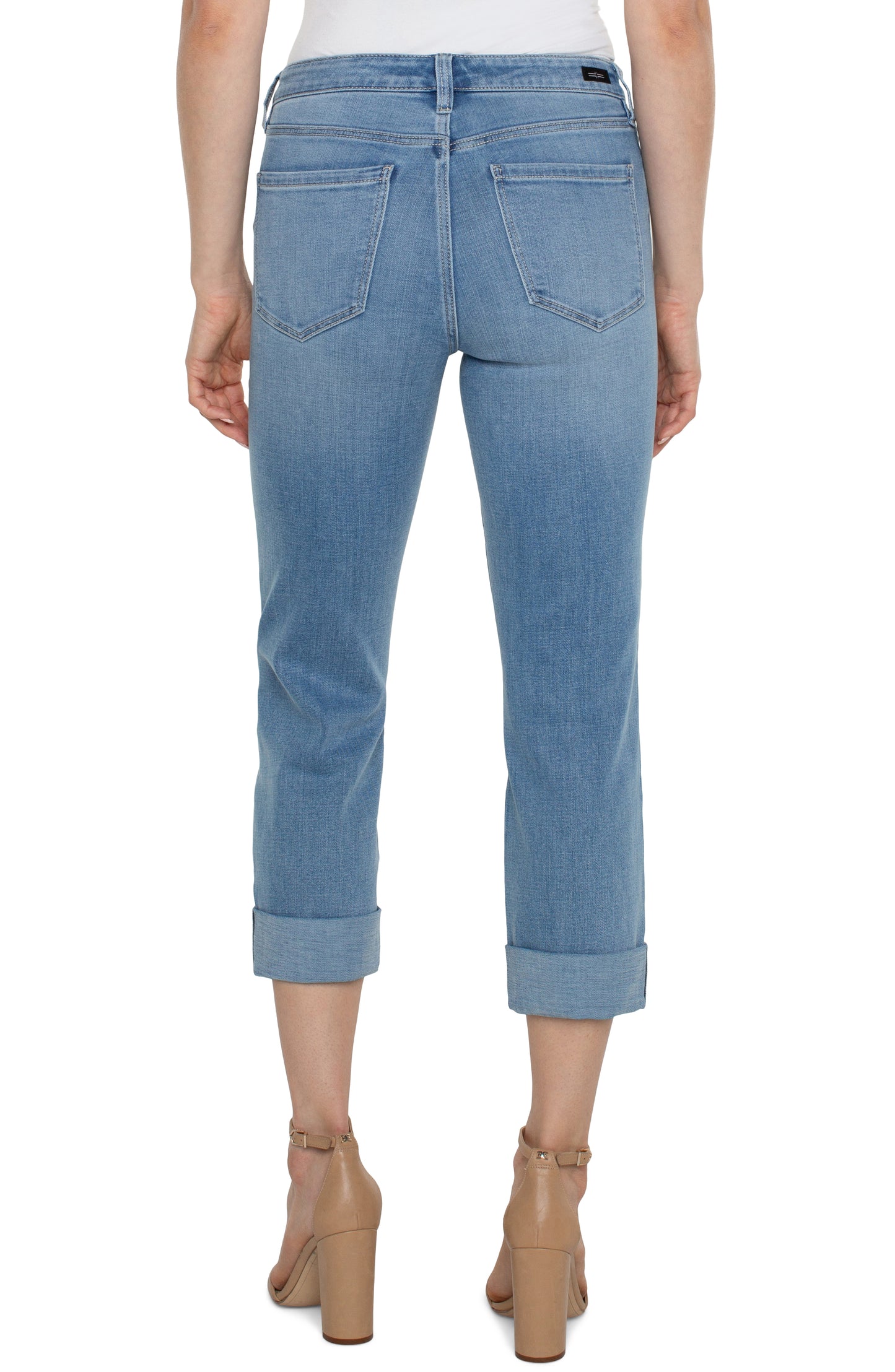 Charlie Cropped Jeans with Wide Rolled Cuff - Abbott Kinney