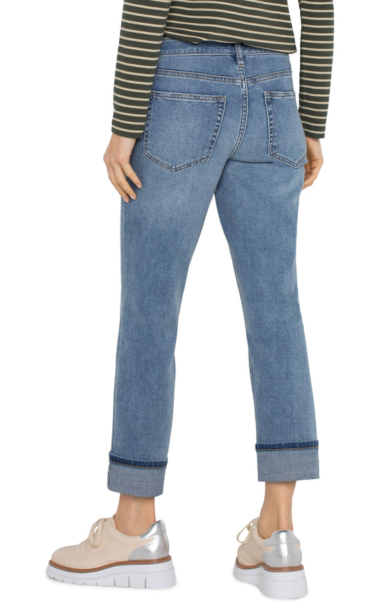 Marley Girlfriend Jeans with Cuffed Hem - Vineland