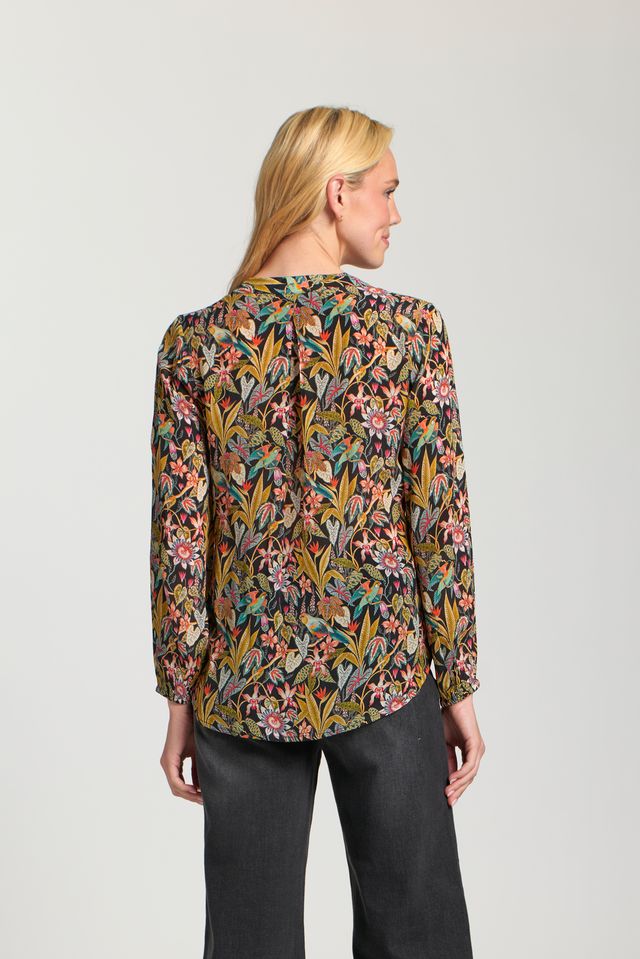 Long Sleeve Tie Front Top - Yellow Gold