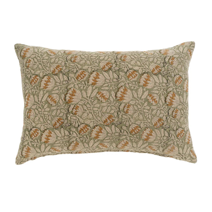 Varanasi Block Print Lumbar Throw Pillow