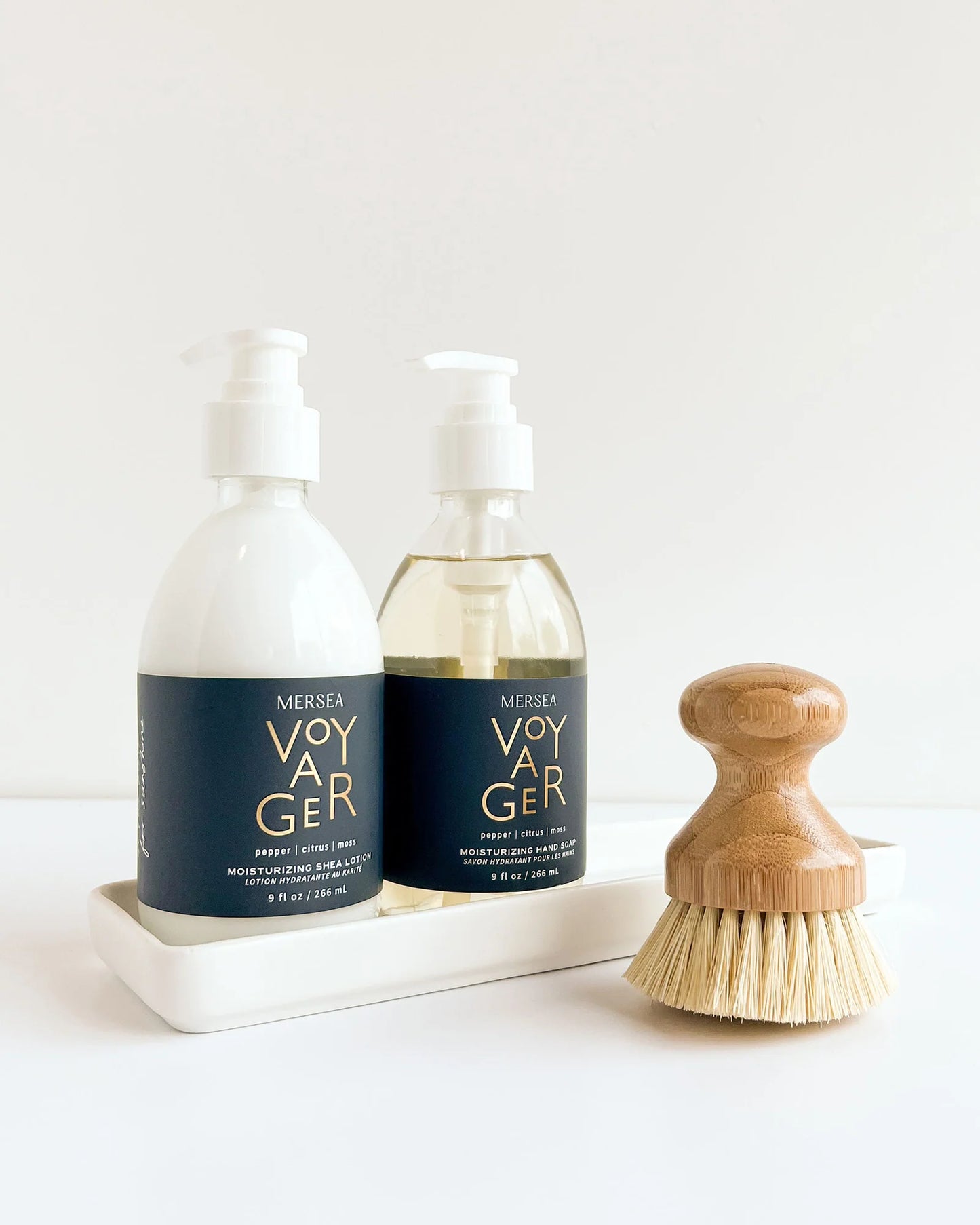 Shea Lotion & Hand Soap Set with Brush - Voyager