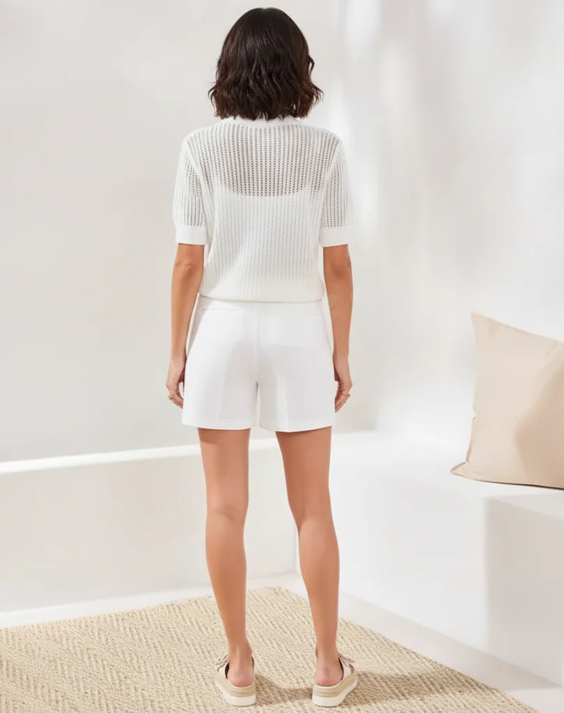 Flatten It Pull-On Shorts - White