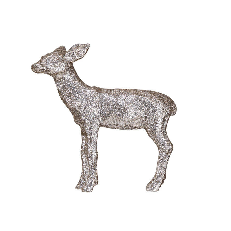 Silver Resin Buck With Glitter