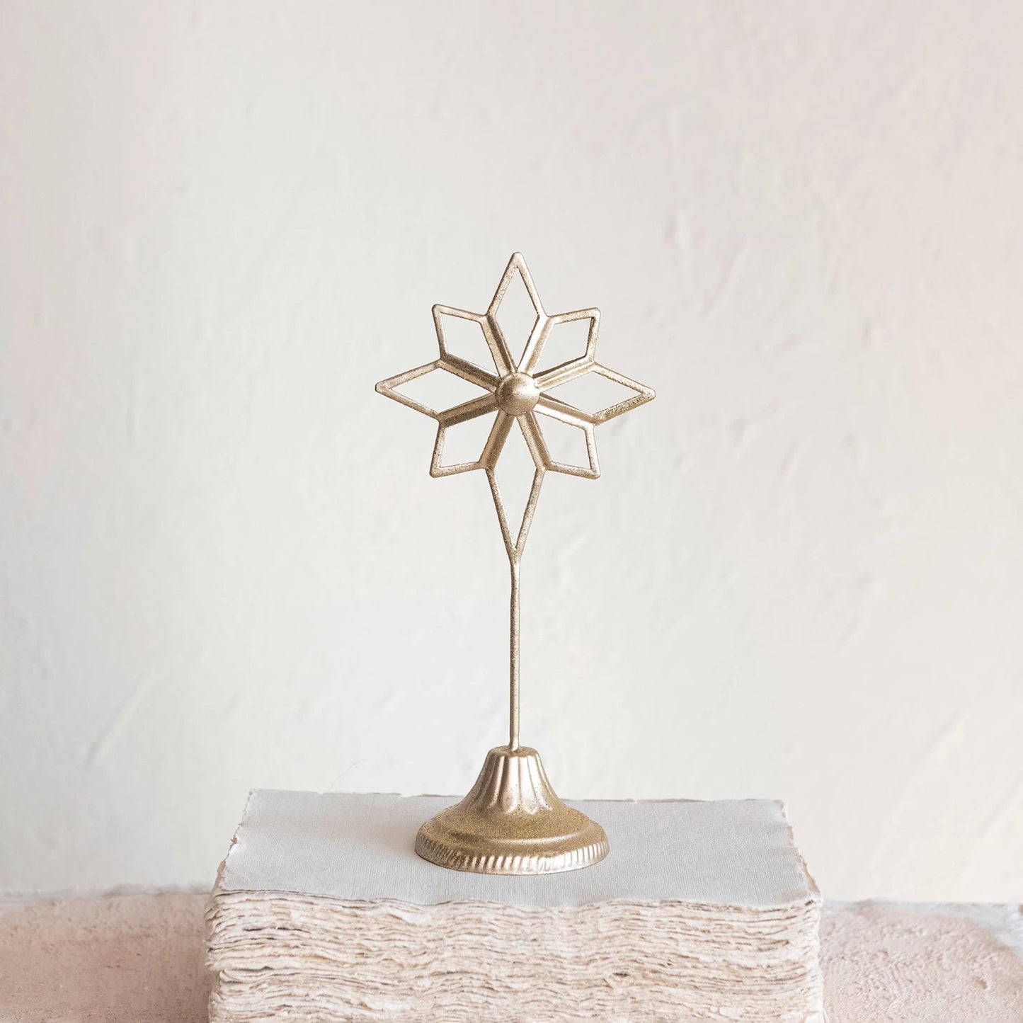 Gold Metal Star on Stand