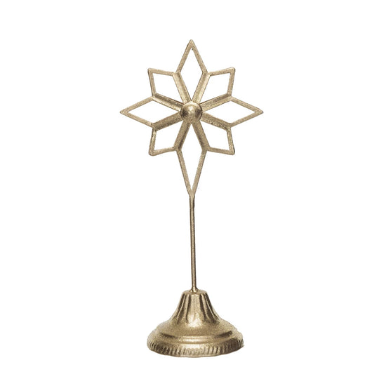 Gold Metal Star on Stand