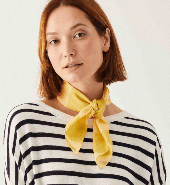 Riviera Cotton Scarf - Yellow/Chartreuse