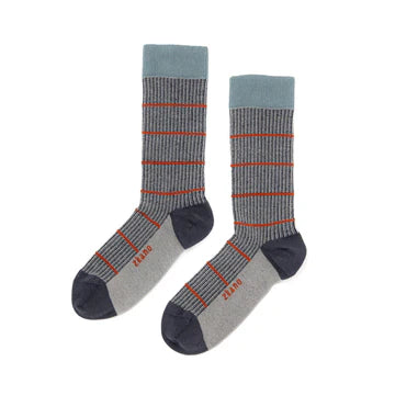 Shadow Stripe Crew Socks - Heather