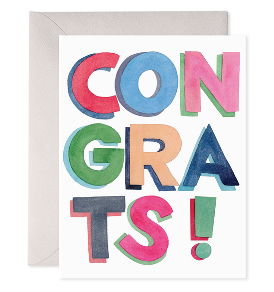 Colorful Congrats Greeting Cards