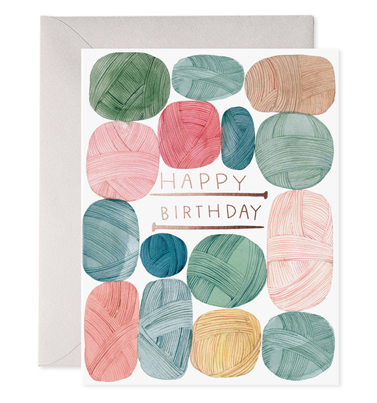 Knit Wishes Birthday Greeting Card