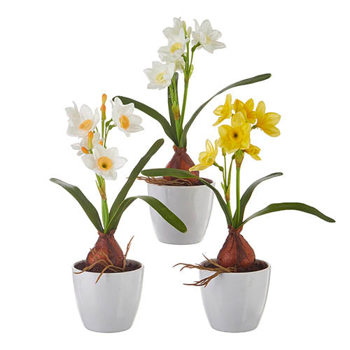 Load image into Gallery viewer, Real Touch Potted Daffodil
