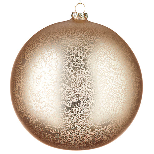 Mercury Textured Champagne Ball Holiday Ornament