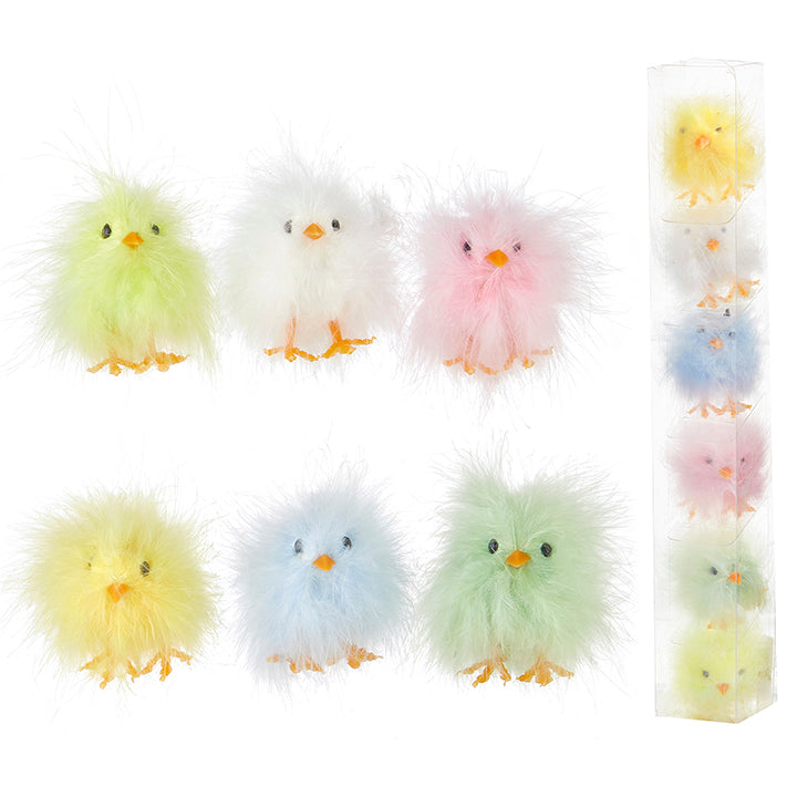 Assorted Fluffy Chicks - Box of 6