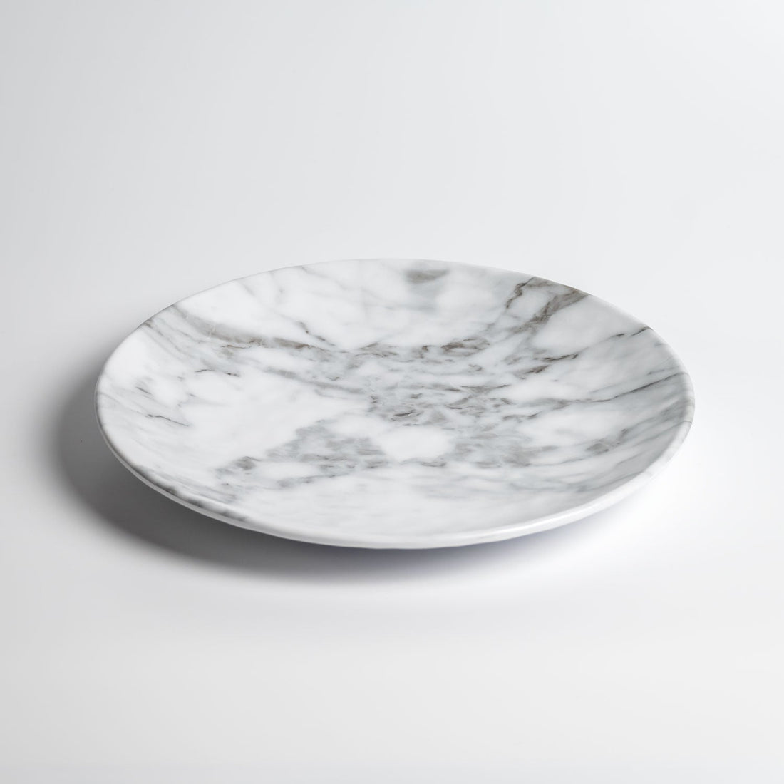 White Marble Melamine Dinner Plate
