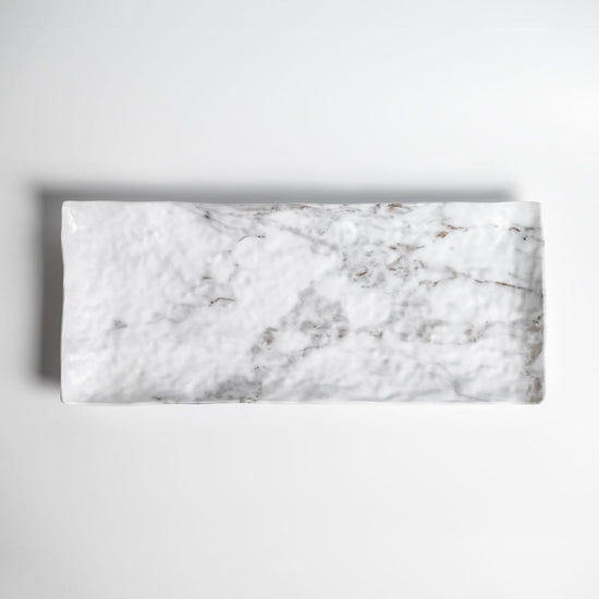 White Marble Melamine Appetizer/Loaf Tray