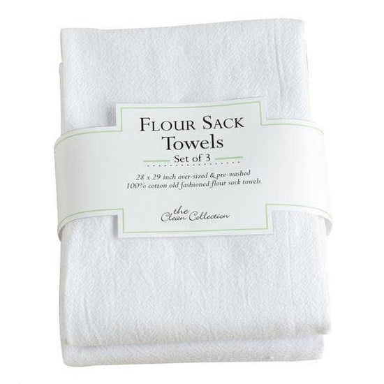 White Flour Sack Towels - Set of 3