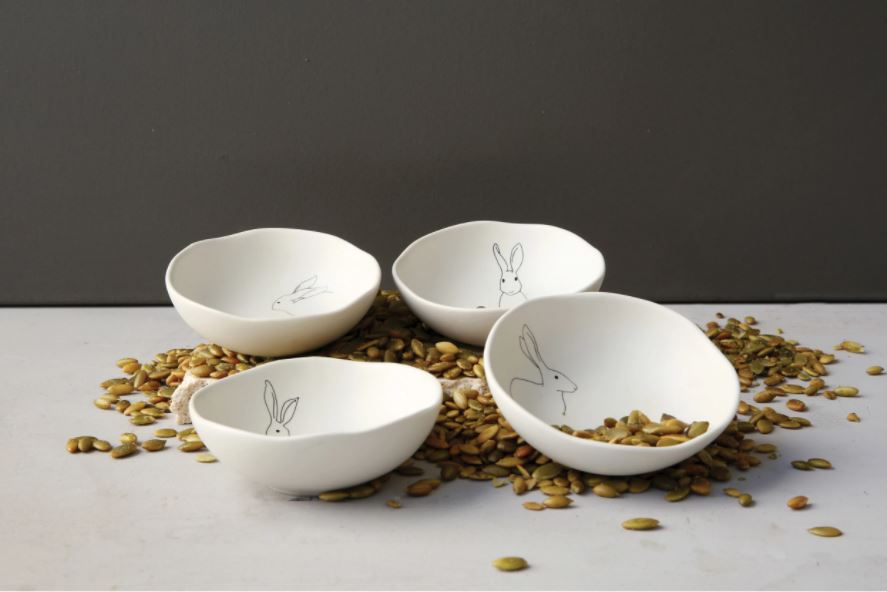 4" Round Rabbit Bowls