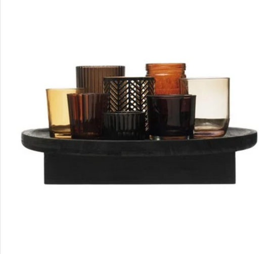 Votive Candle Holders on Tray
