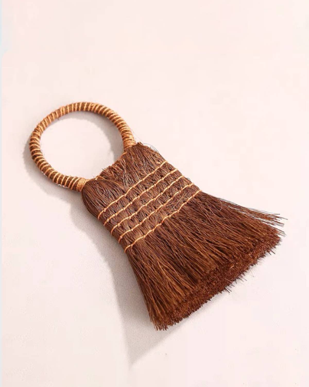 Palm Fiber Brush with Handle
