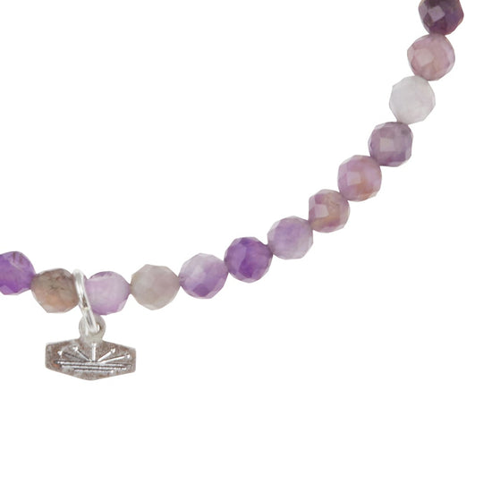 Load image into Gallery viewer, Amethyst &amp;amp; Silver Stacking Bracelet
