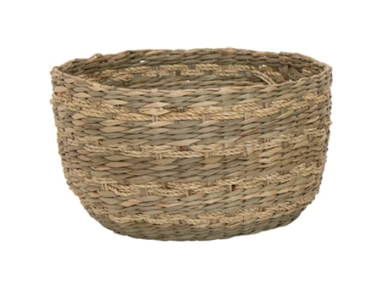 Tall wicker basket with handles - Large