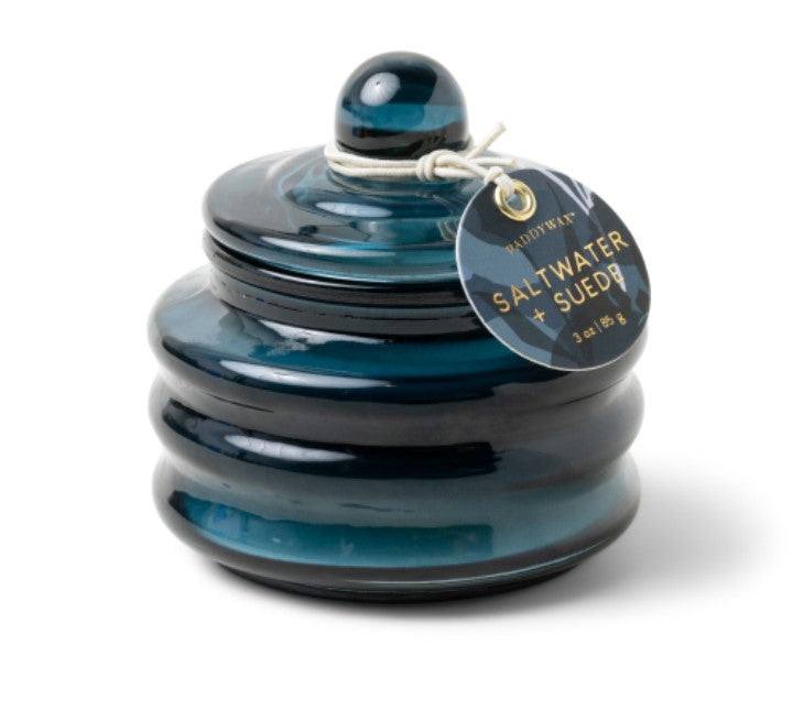 Beam Candle Jar with Lid - Saltwater & Suede