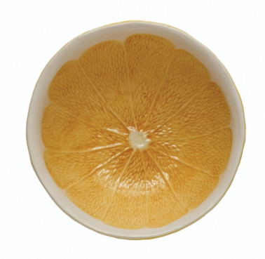 Ceramic Bowls with Citrus Designs