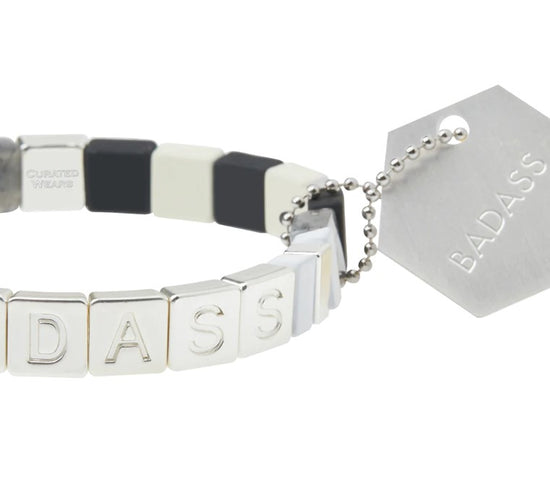 Empower Bracelet - "Badass" - Silver/Black