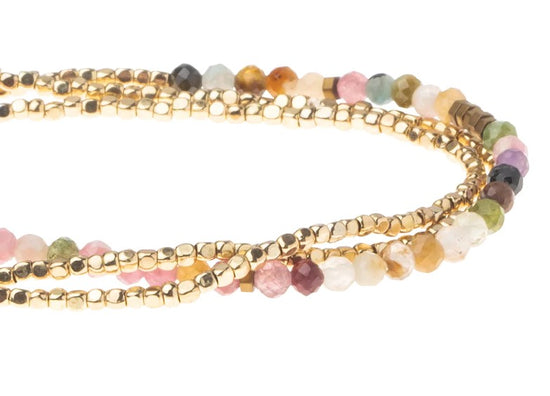 Load image into Gallery viewer, Scout Delicate Wrap - Tourmaline &amp;amp; Gold
