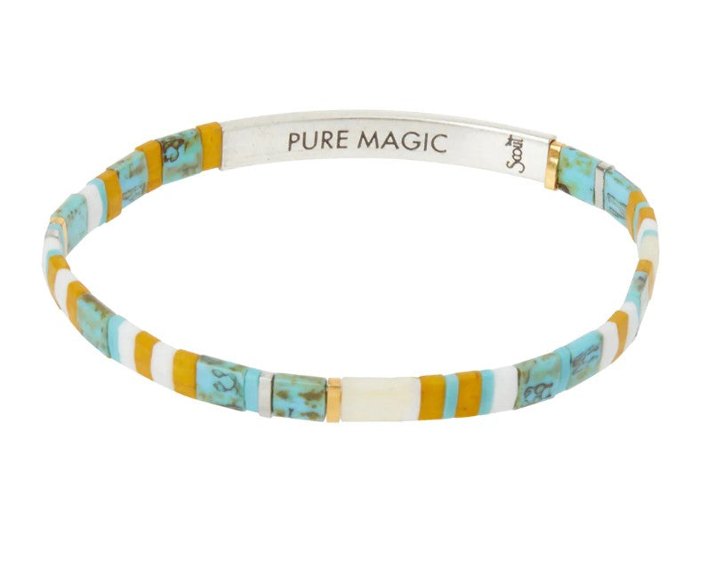 Good Karma Miyuki Bracelet - "Pure Magic" - Turquoise / Silver