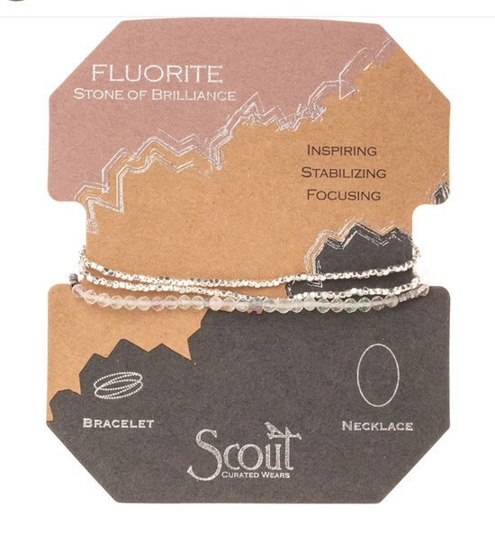 Scout Delicate Wrap - Fluorite & Silver
