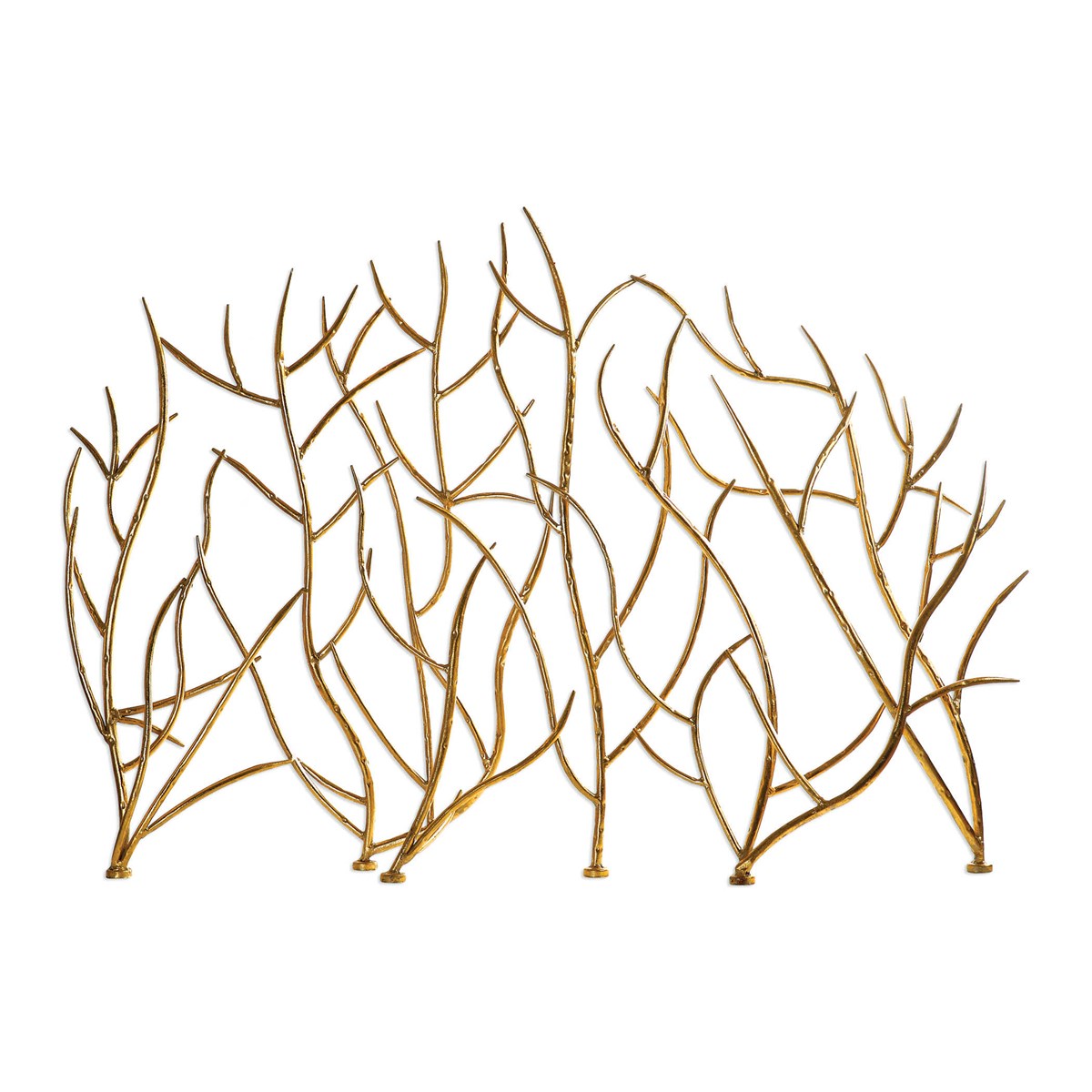 Load image into Gallery viewer, Gold Branches Fireplace Screen
