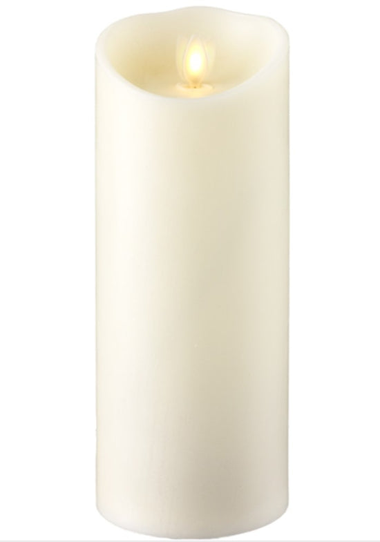 Load image into Gallery viewer, Ivory Vanilla Flameless Pillar Candle - 3.5 x 9 inches
