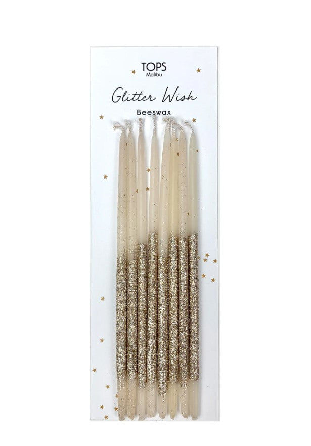 Glitter Wish Beeswax Candles - Set of 8
