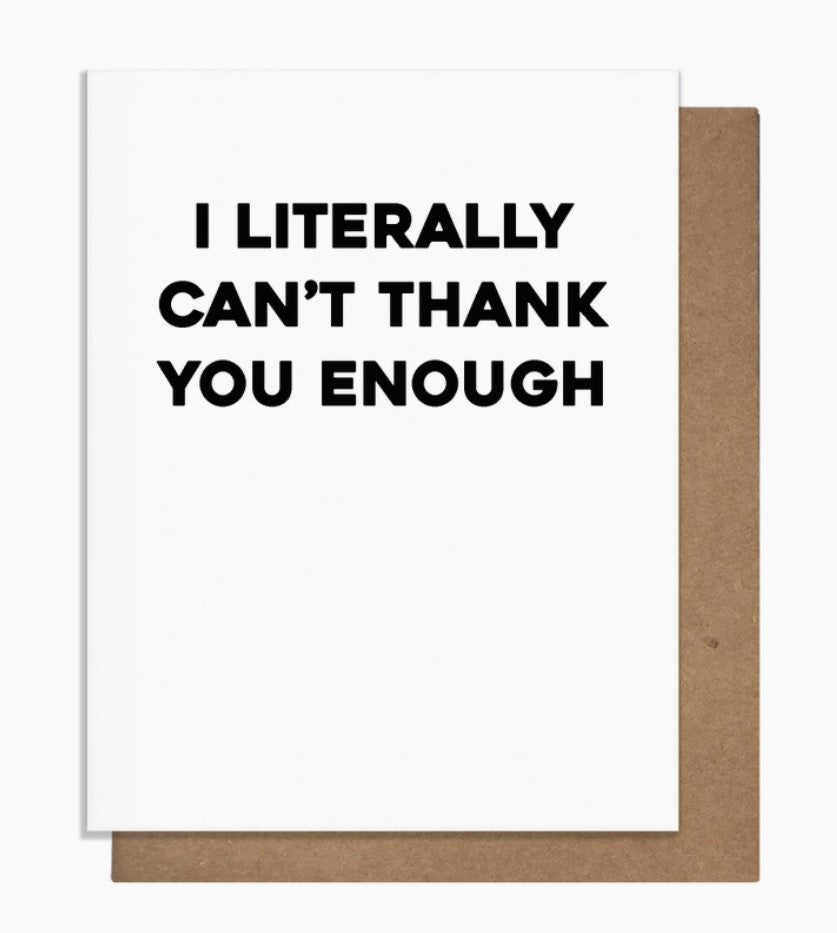 Pretty Alright Goods Can't Thank You Enough Thank You Card – Bailey Road