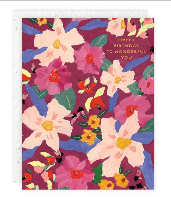 "Wonderful You" Birthday Card - Flowers for Sunday