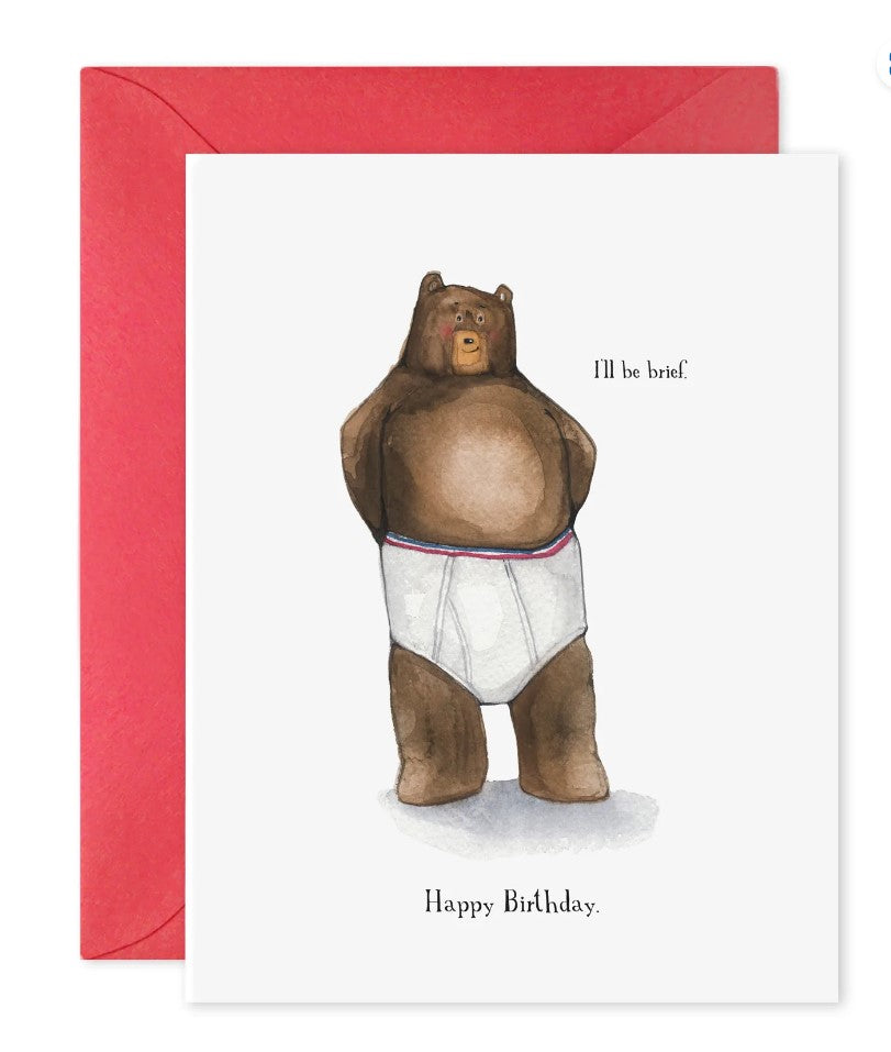 "I'll Be Brief" Birthday Card