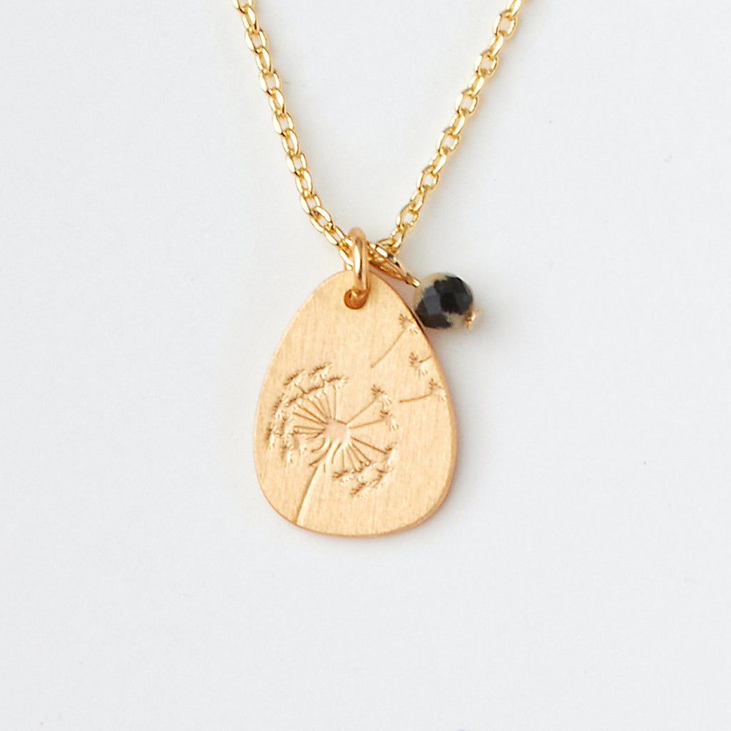 Load image into Gallery viewer, Dalmatian Jasper &amp;amp; Gold Charm Necklace
