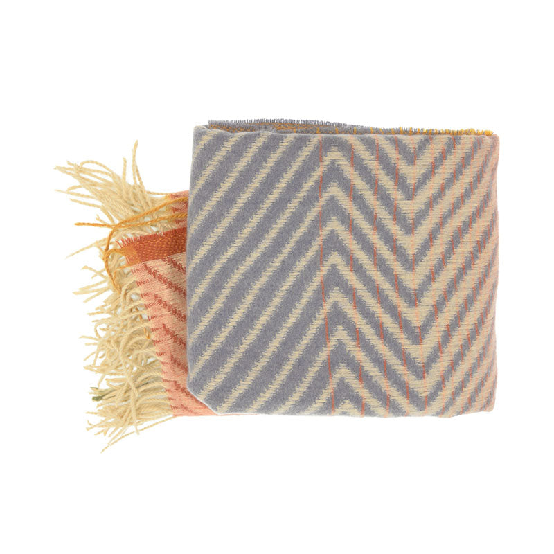 Load image into Gallery viewer, Ombre Chevron Scarf with Fringe - Grey
