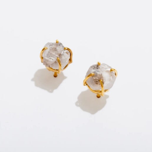 Austin Stud Earrings - Herkimer Diamond