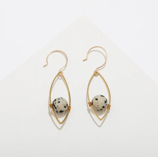 Georgia Earrings - Dalmatian Jasper