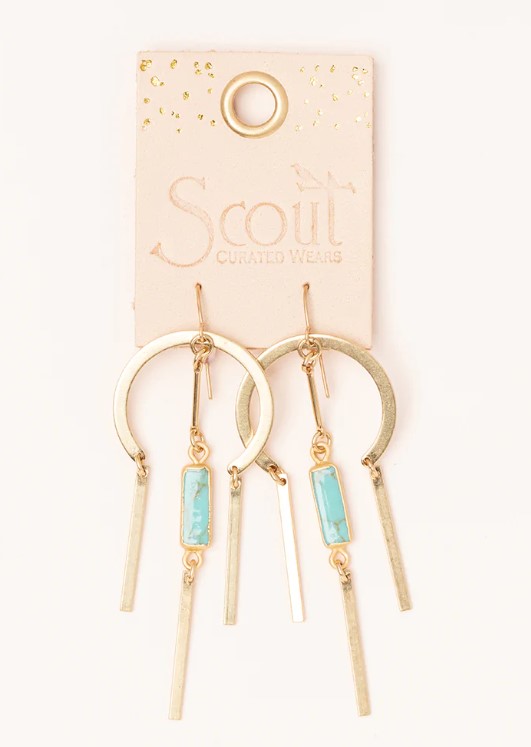 Scout Dream Stone Earrings - Turquoise/Gold