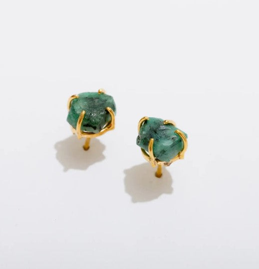 Austin Stud Earrings - Emerald